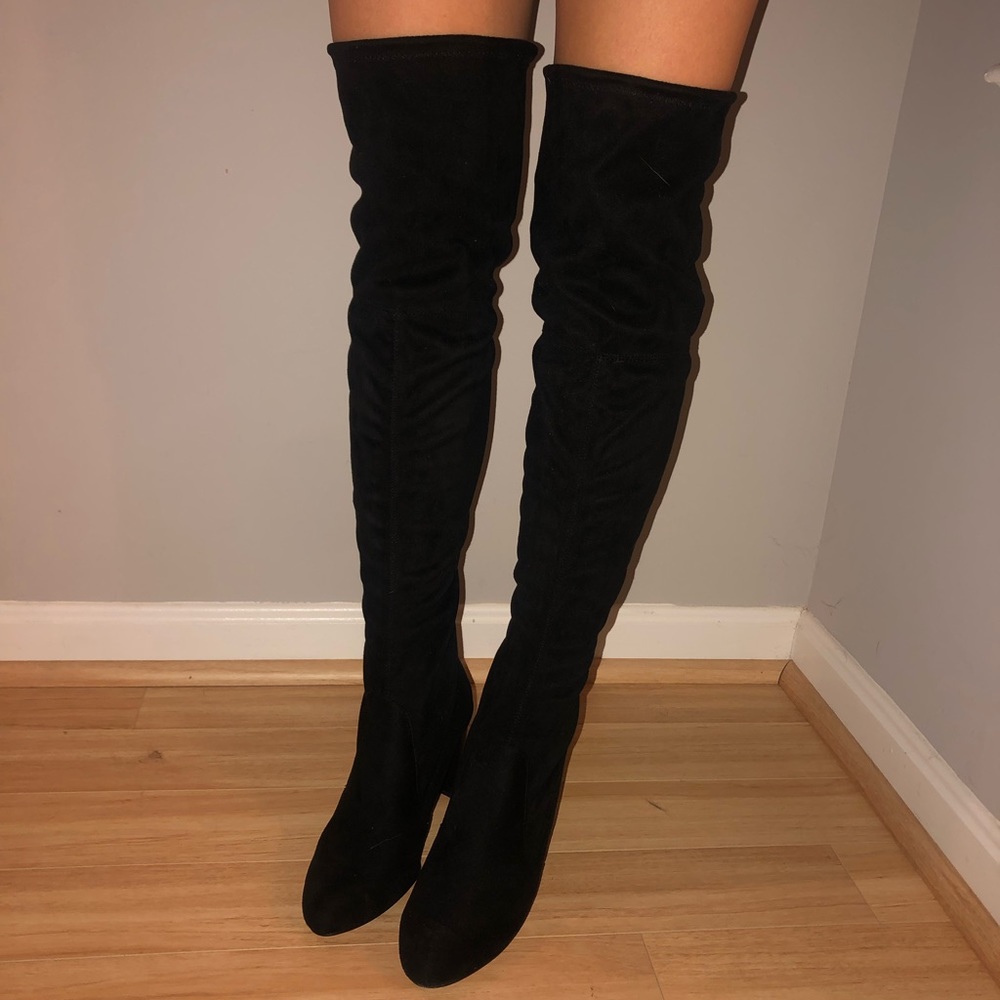 Black Knee High Boots